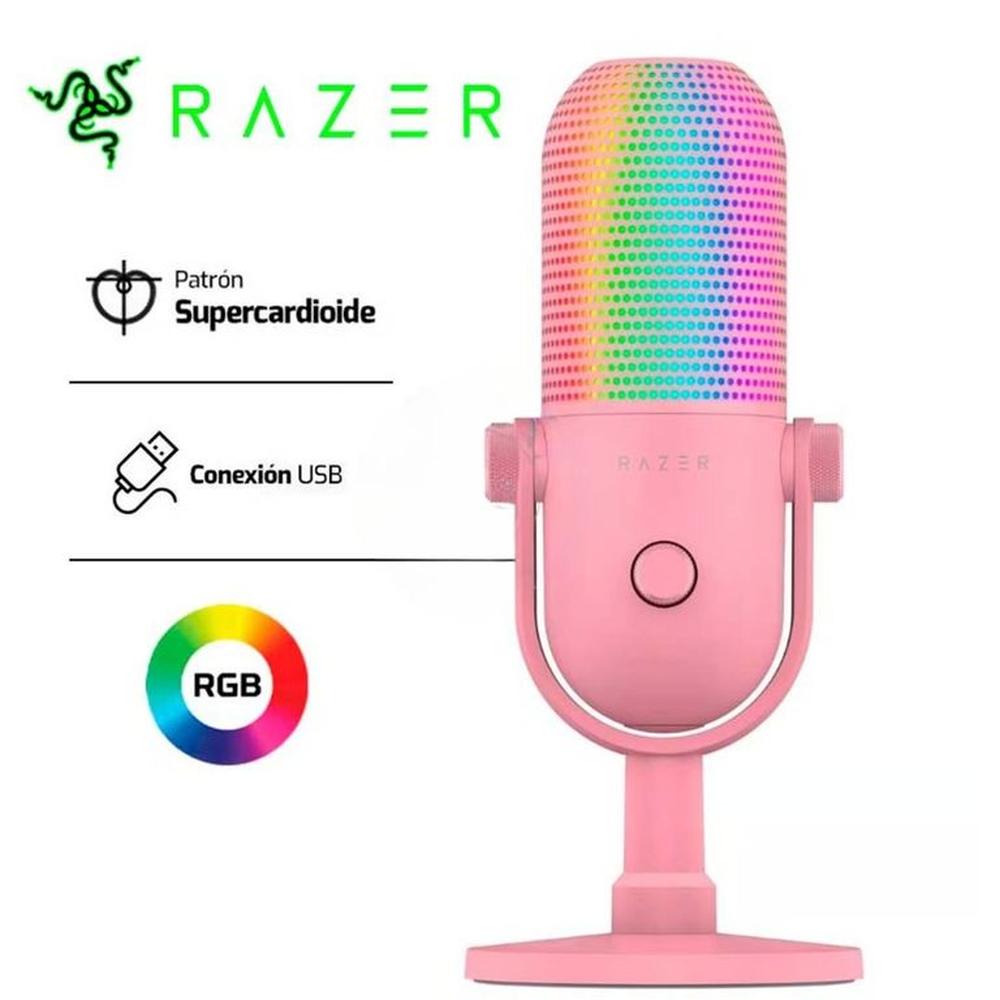 MICROFONO RAZER SEIREN V3 CHROMA QUARTZ PINK