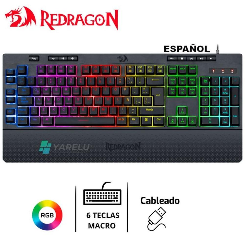 Teclado SHIVA Semi Mecánico Gamer Redragon  K512RGB-SP