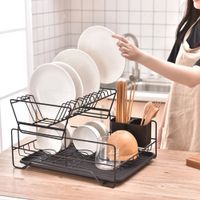 Escurridor de Platos Grande con Escurridor Negro
