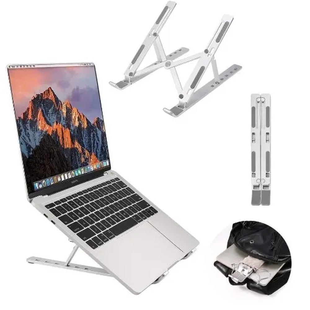 SOPORTE DE ALUMINIO PLEGABLE PARA LAPTOP DE HASTA 16 PULGADAS