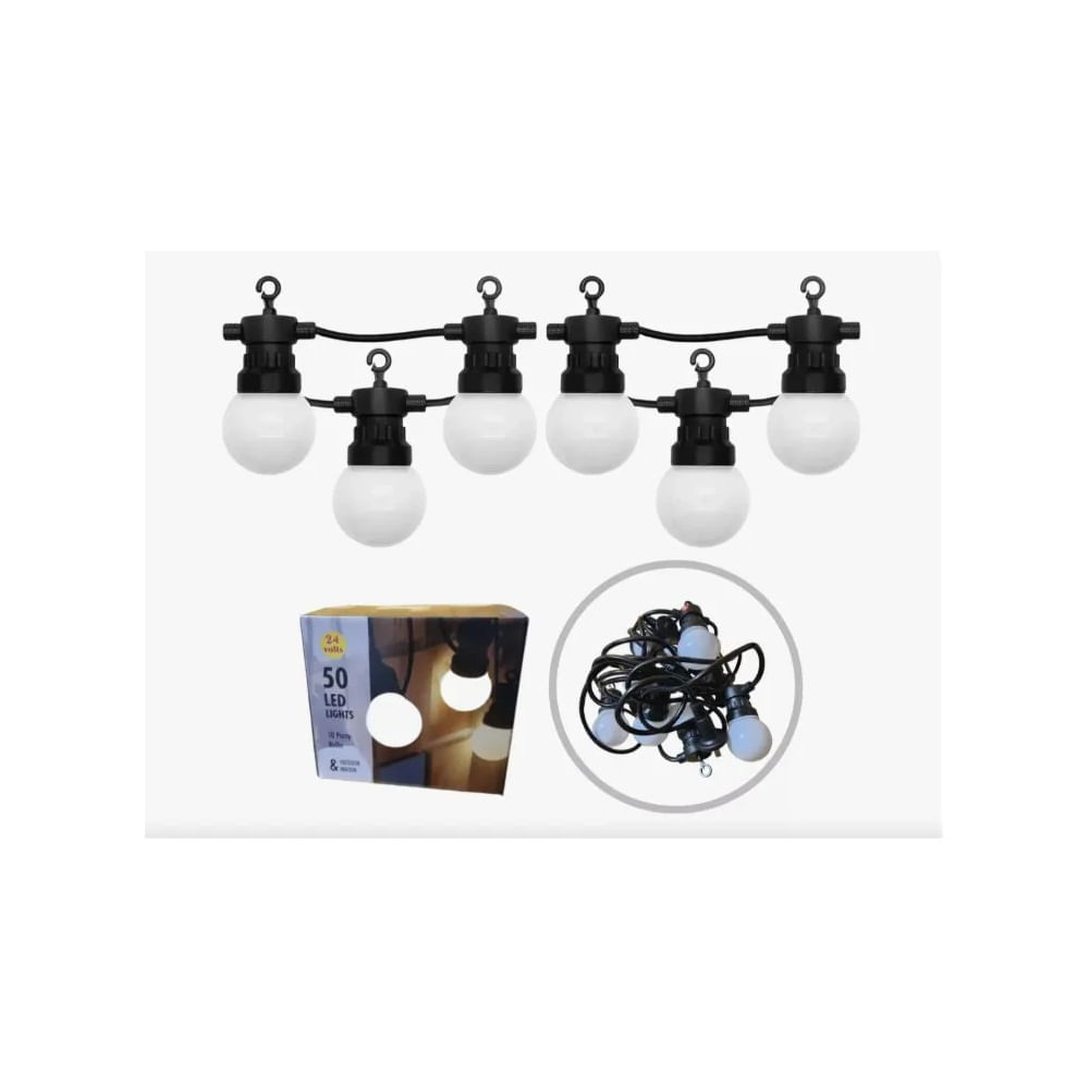 GUIRNALDAS LED DE 5MT DE 10 FOCOS COLOR BLANCO