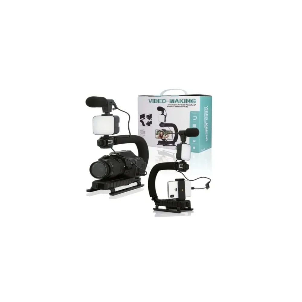 ESTABILIZADOR PORTATIL PARA CAMARA Y CELULAR CON KIT DE GRABACION