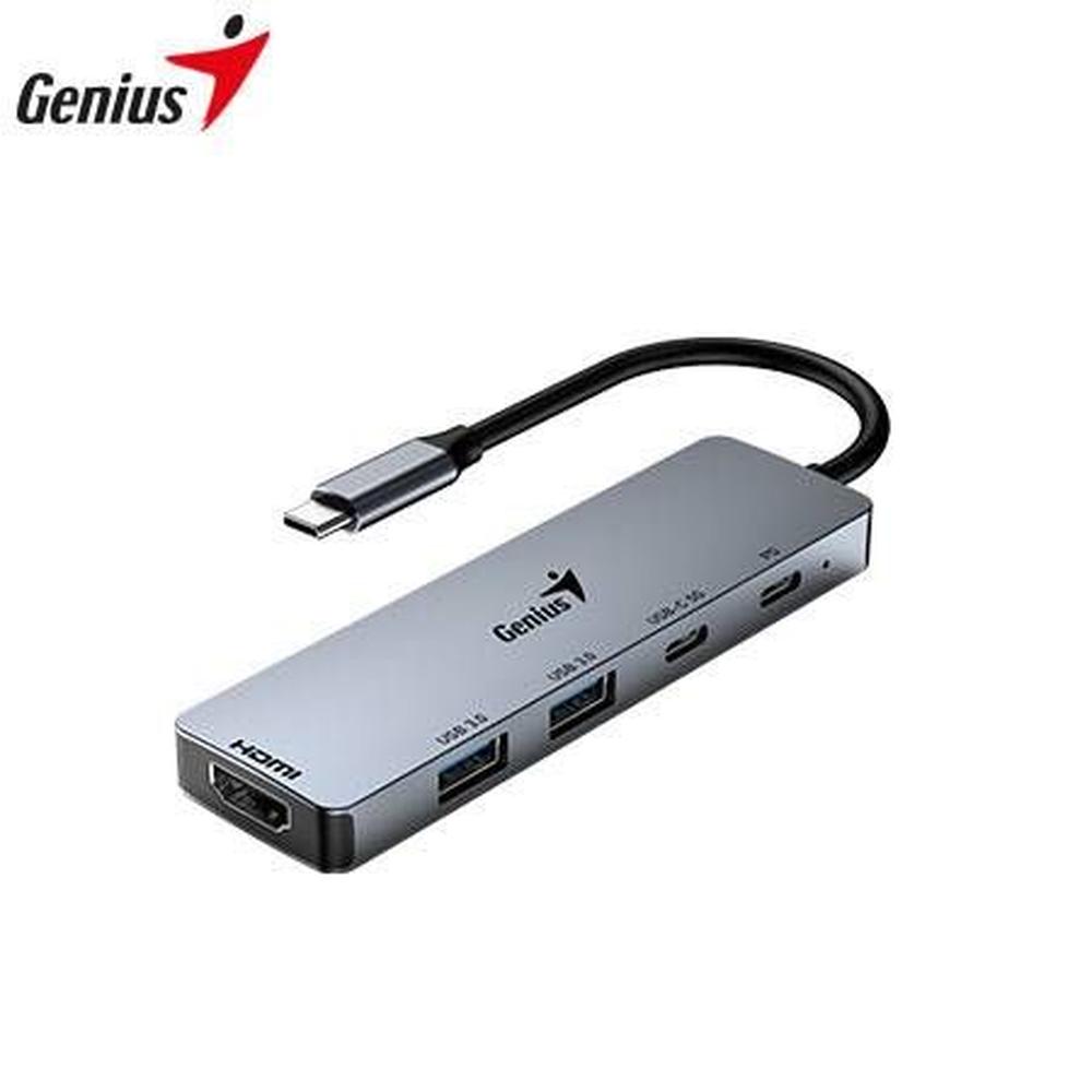 HUB USB-C GENIUS UH-500 2 USB-A 3.0 / 1 USB-C / 1 HDMI 4K POWER 100W
