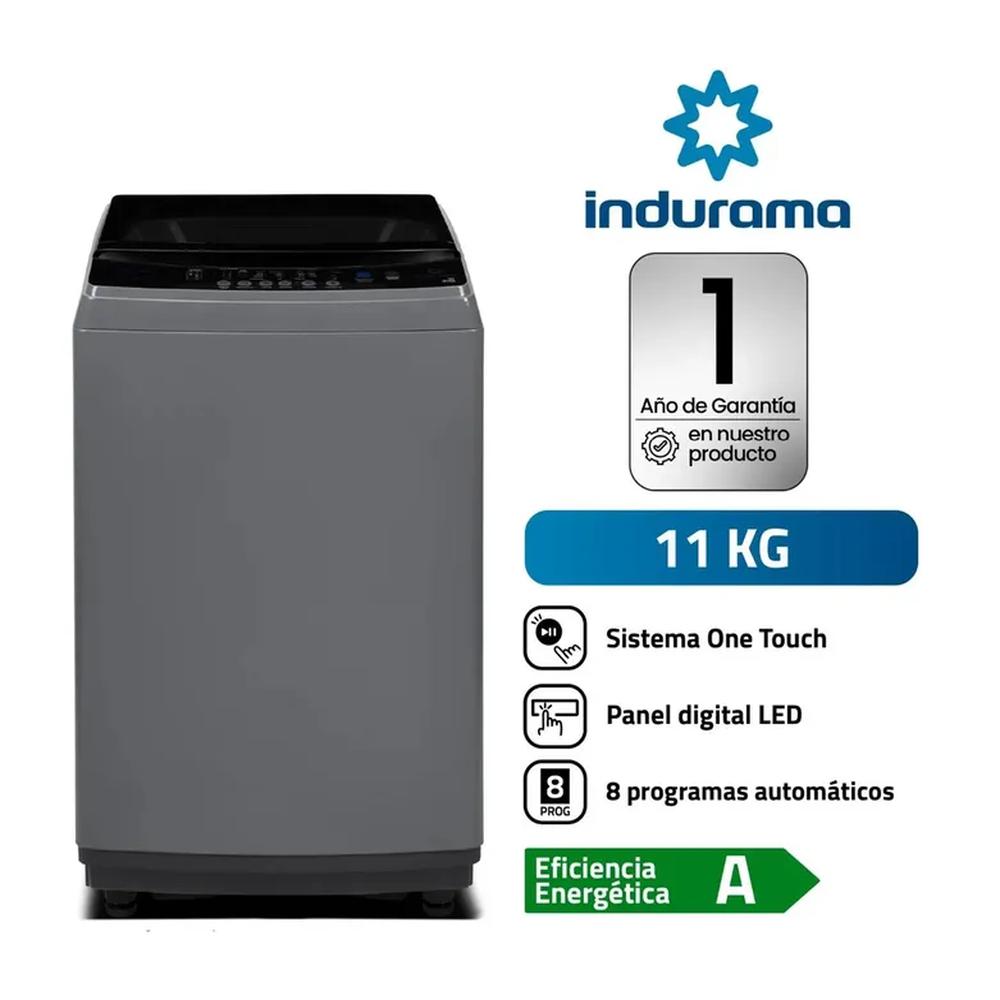 LAVADORA INDURAMA 18KG LRI-18DGR GRIS OSCURO