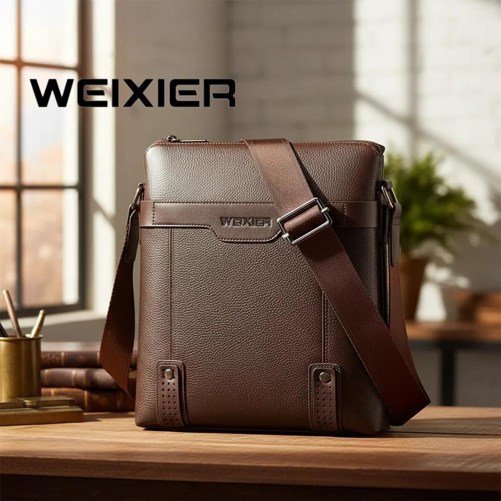 BANDOLERA HOMBRE CUERO IMPERMEABLE MORRAL WEIXIER MARICONERA