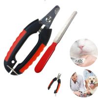 Cortauñas para Mascotas con Lima Rojo Chico Con-Seguro