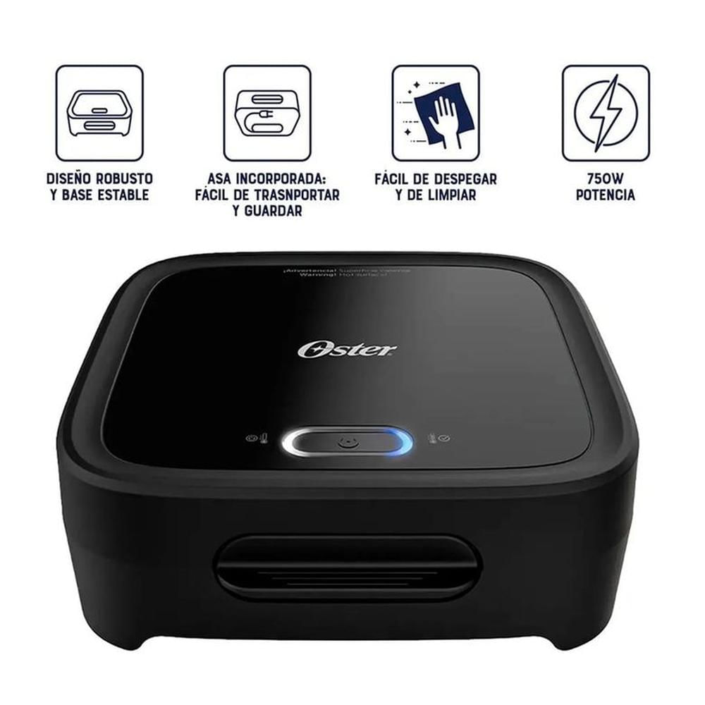 SANDWICHERA OSTER PLATOS HONDOS CKSTSM400 NEGRO