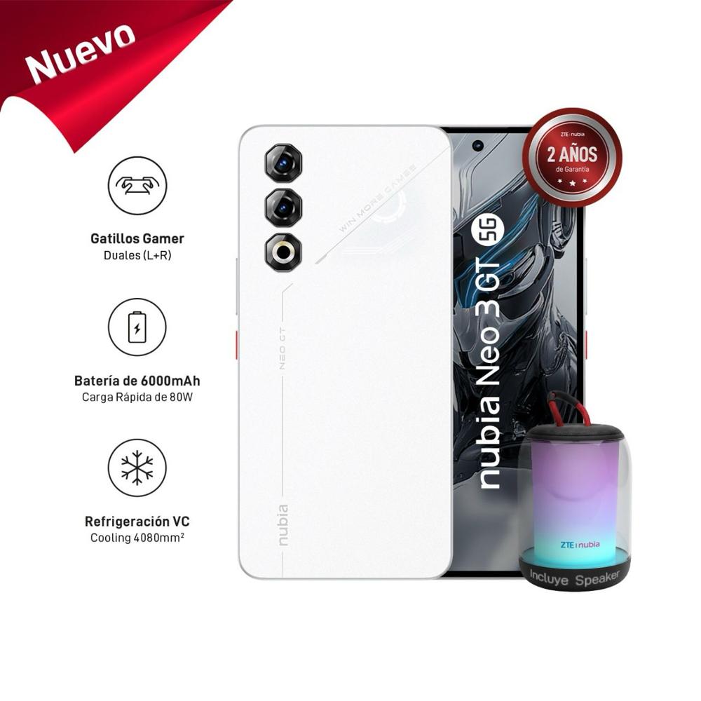 ZTE Nubia Neo 3 GT 5G 12GB RAM 512GB Blanco Versión FreeFire