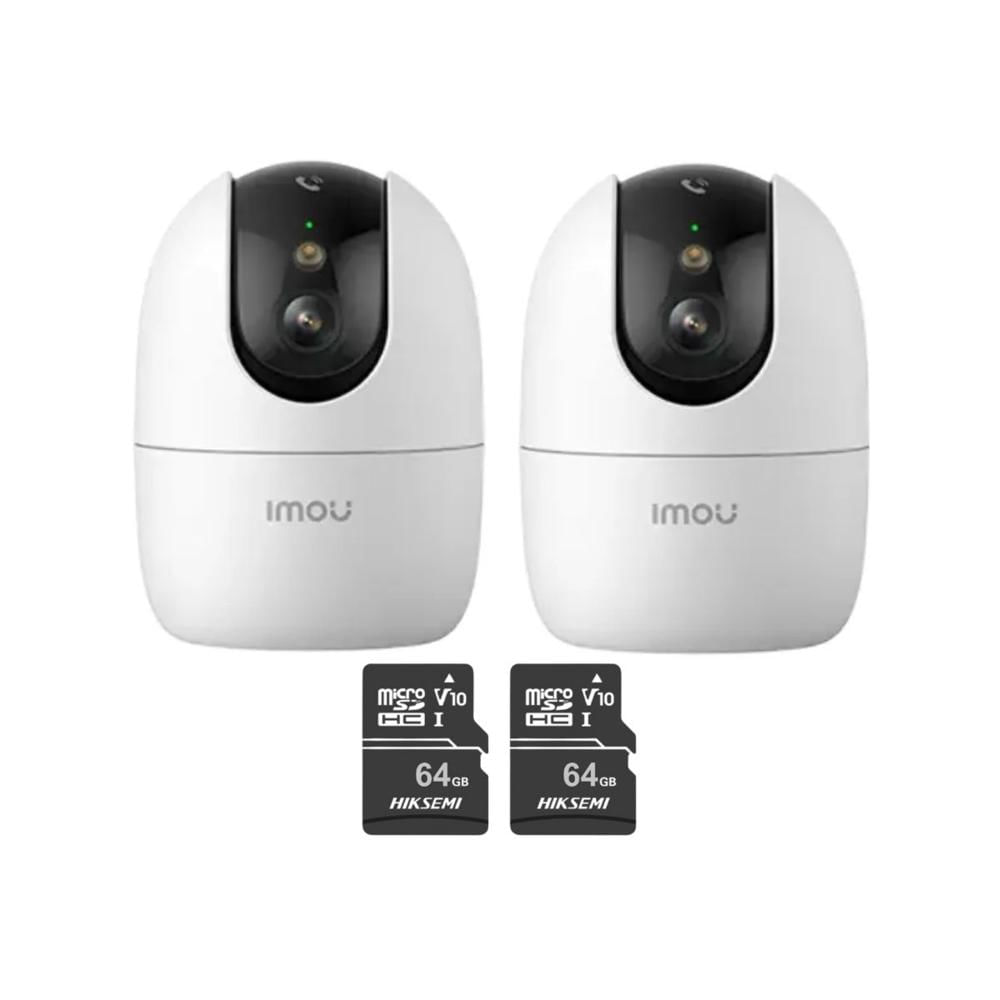 Kit 2 Cámara seguridad IMOU Ranger 2 Pro 3K 5MP + Micro SD 64GB con botón de llamada