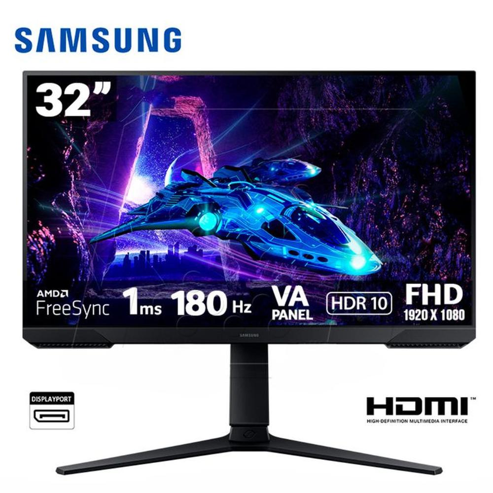 Monitor plano gaming SAMSUNG ODYSSEY G3 32 FHD VA 180Hz