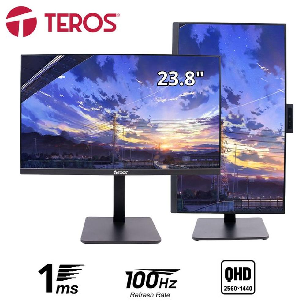 Monitor corporativo TEROS TE-2416CS QHD IPS 100Hz HDMI DP