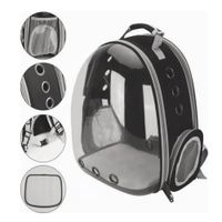 Mochila para Gatos Bolsa Portátil para Mascotas Negro