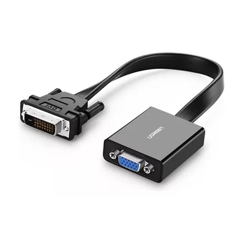 Adaptador Convertidor DVI D 24mas1 a VGA Activo UGREEN Cable Plano