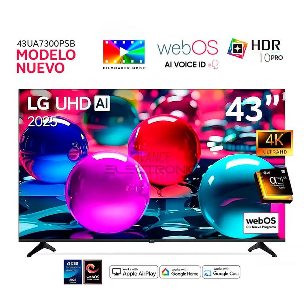 Televisor Lg 43 Pulg Ultra HD 4K AI ThinQ 43UA7300 Modelo 2025