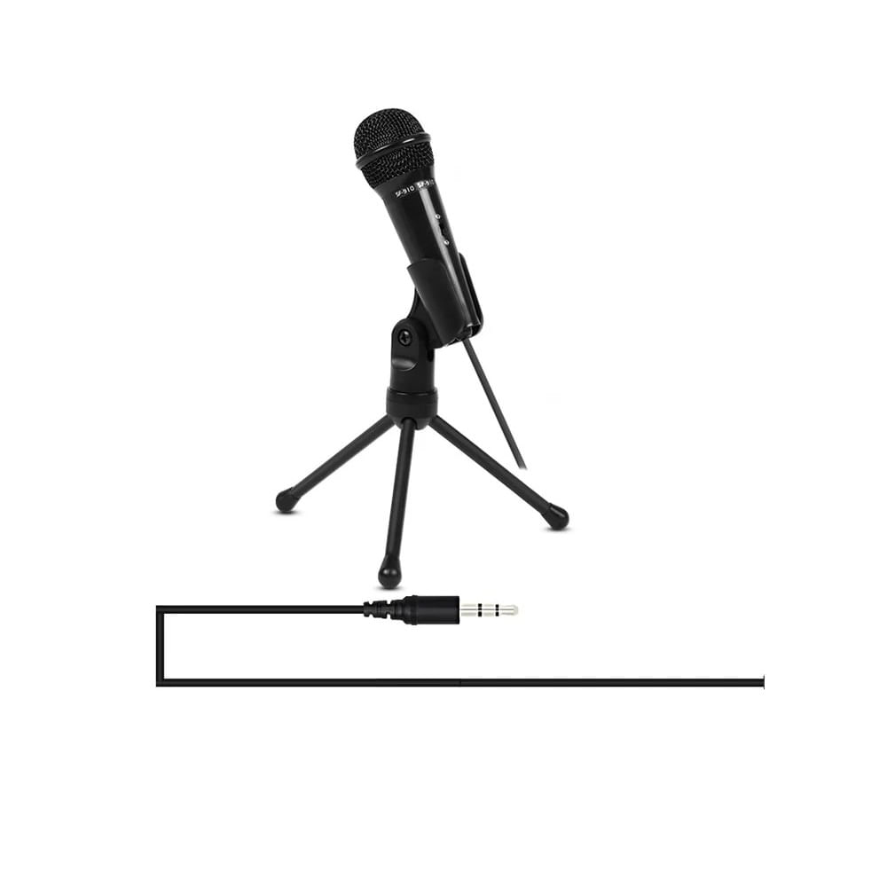 Micrófono de Condensador Profesional de 3.5 Mm con Soporte de Trípode para Pc