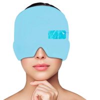 Gorro para Migrañas y Dolores de Cabeza Celeste