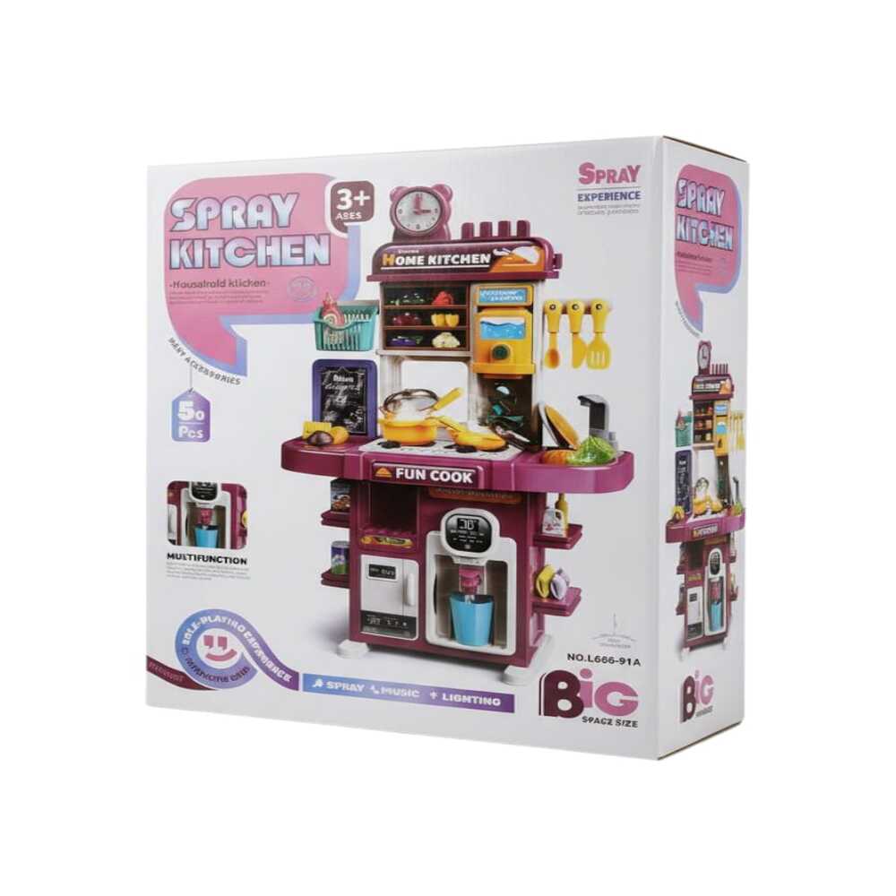 Juego de cocina para niñas con sonido y luz