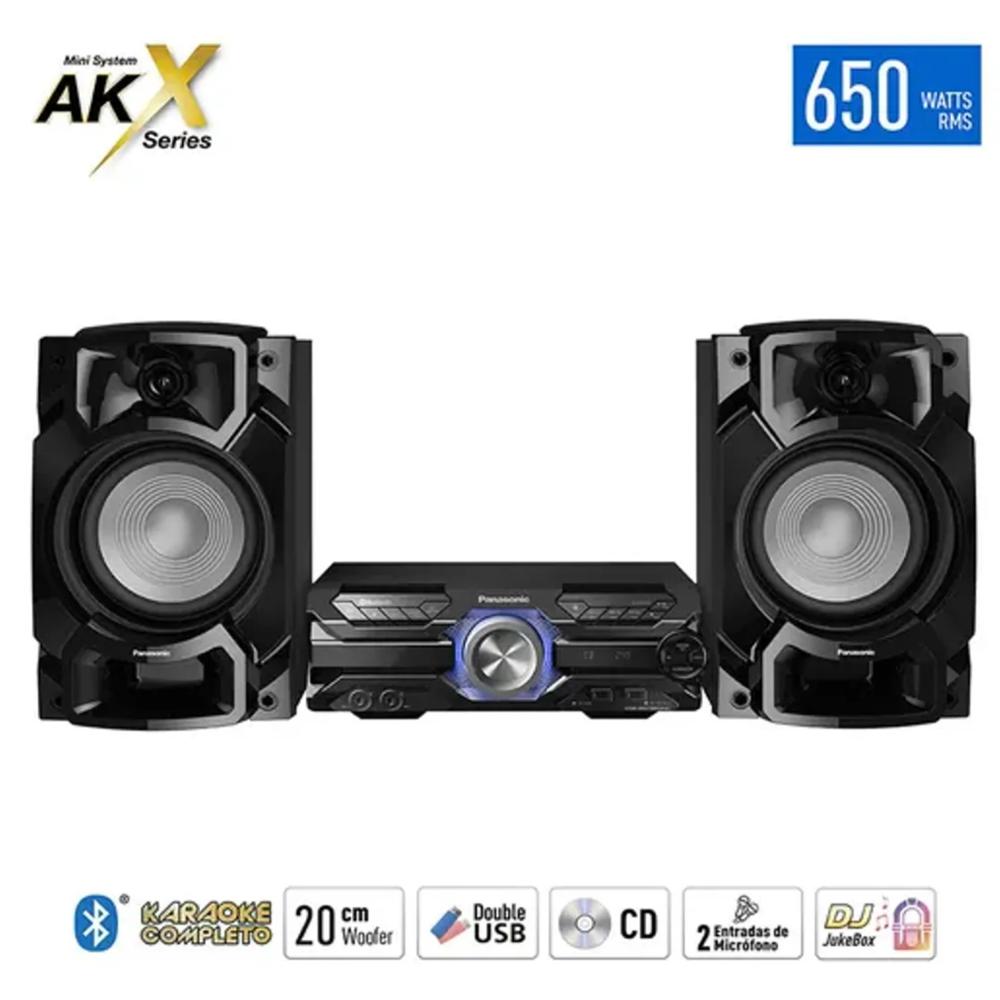 Minicomponente Panasonic Sc-akx520psk Karaoke 650w Color Negro