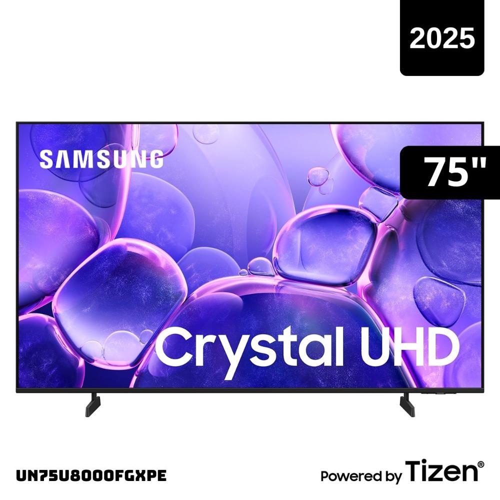 TELEVISOR SAMSUNG 75 SMART TV TIZEN OS 4K CRYSTAL UHD LED 2025 - UN75U8000FGXPE