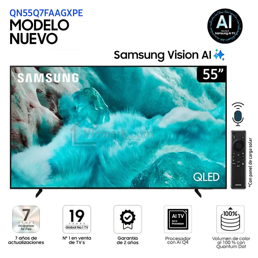 Televisor Samsung QLED 55 Pulg 4K Ultra HD Tizen QN55Q7FAAGXPE - Modelo 2025