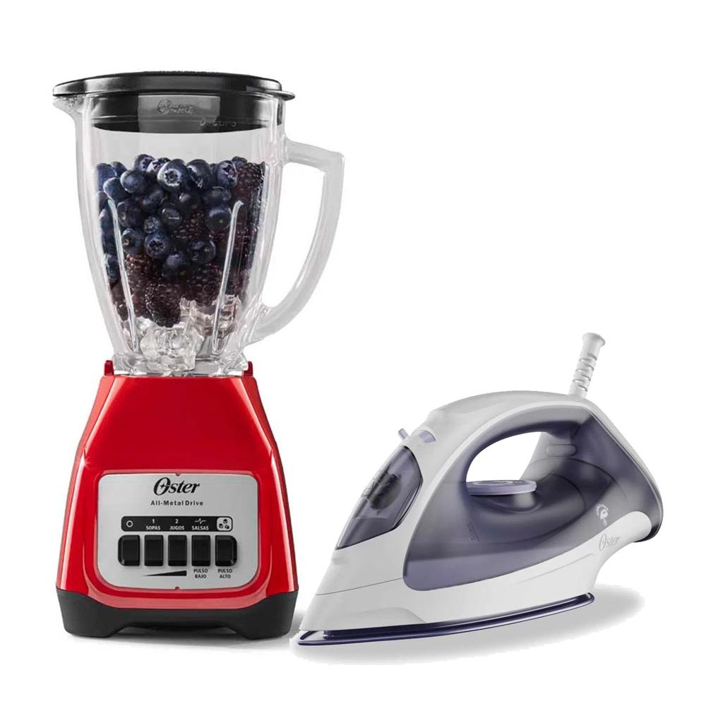 Combo Oster Licuadora Blstkagrpb mas Plancha Gcstbs3802