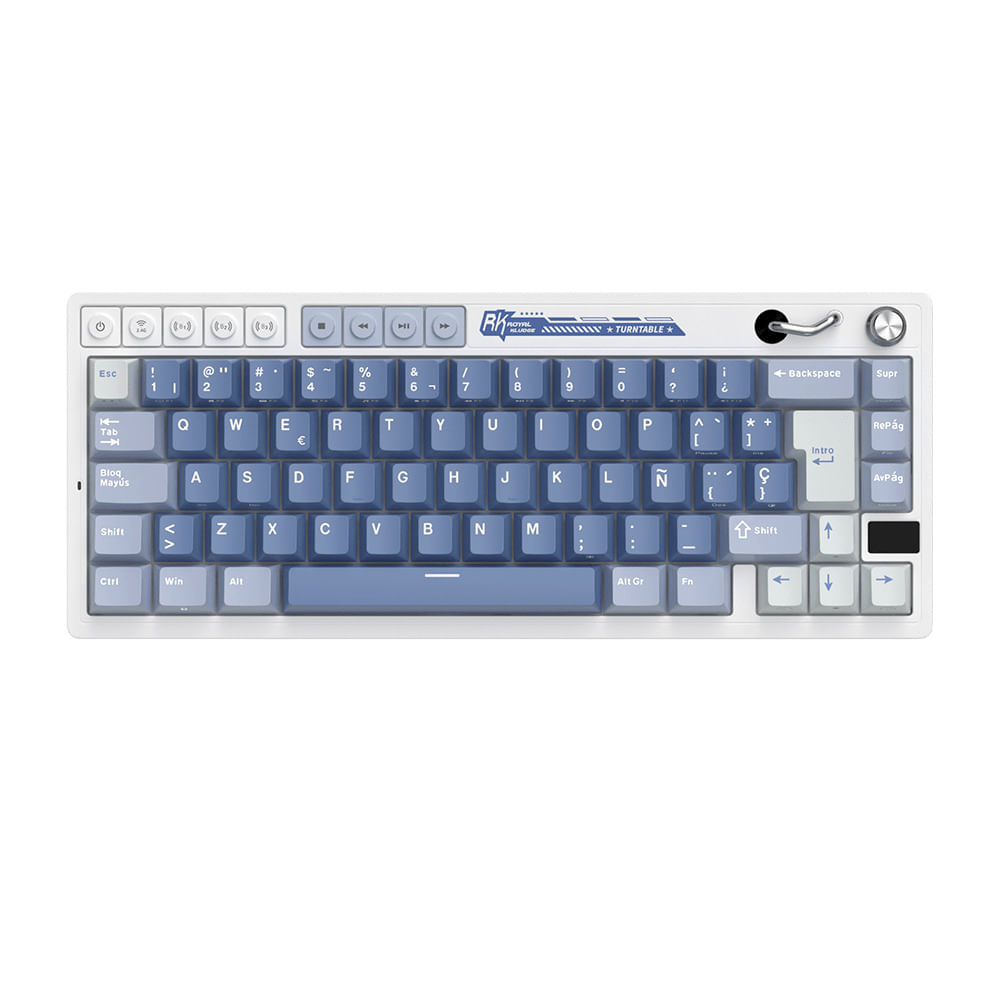 Teclado Royal Kludge RK M65 Inalambrico OCEAN BLUE - CREAMY SWITCH