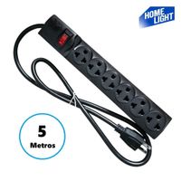 Supresor de Pico 6 Tomas 5 Metros Negro Home Light 200962