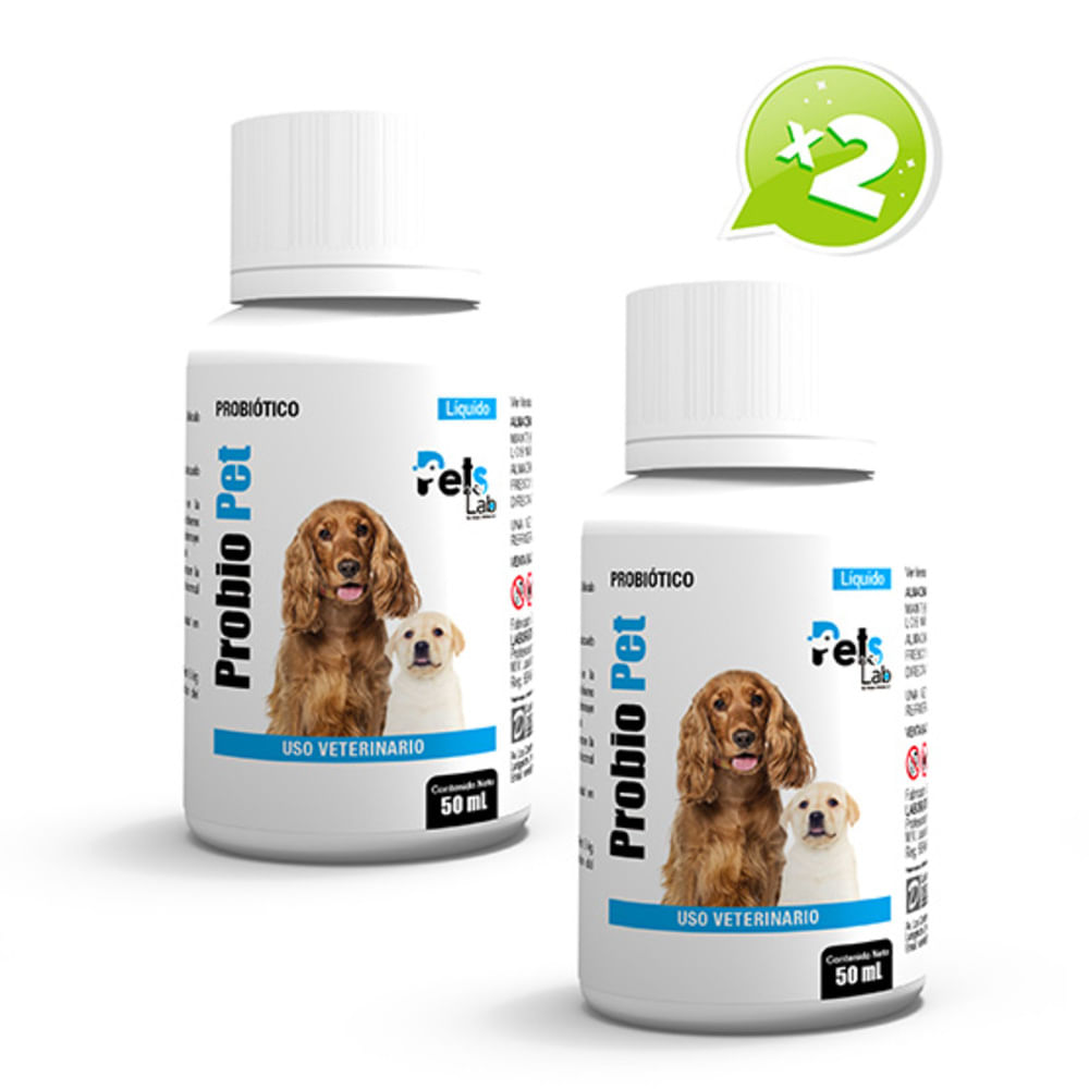 PROBIOTICO NATURAL PARA MASCOTAS PROBIO PET 50 ML PETS LAB X2 PROBIOTICO NATURAL PARA MASCOTAS PROBIO PET 50 ML PETS LAB X2