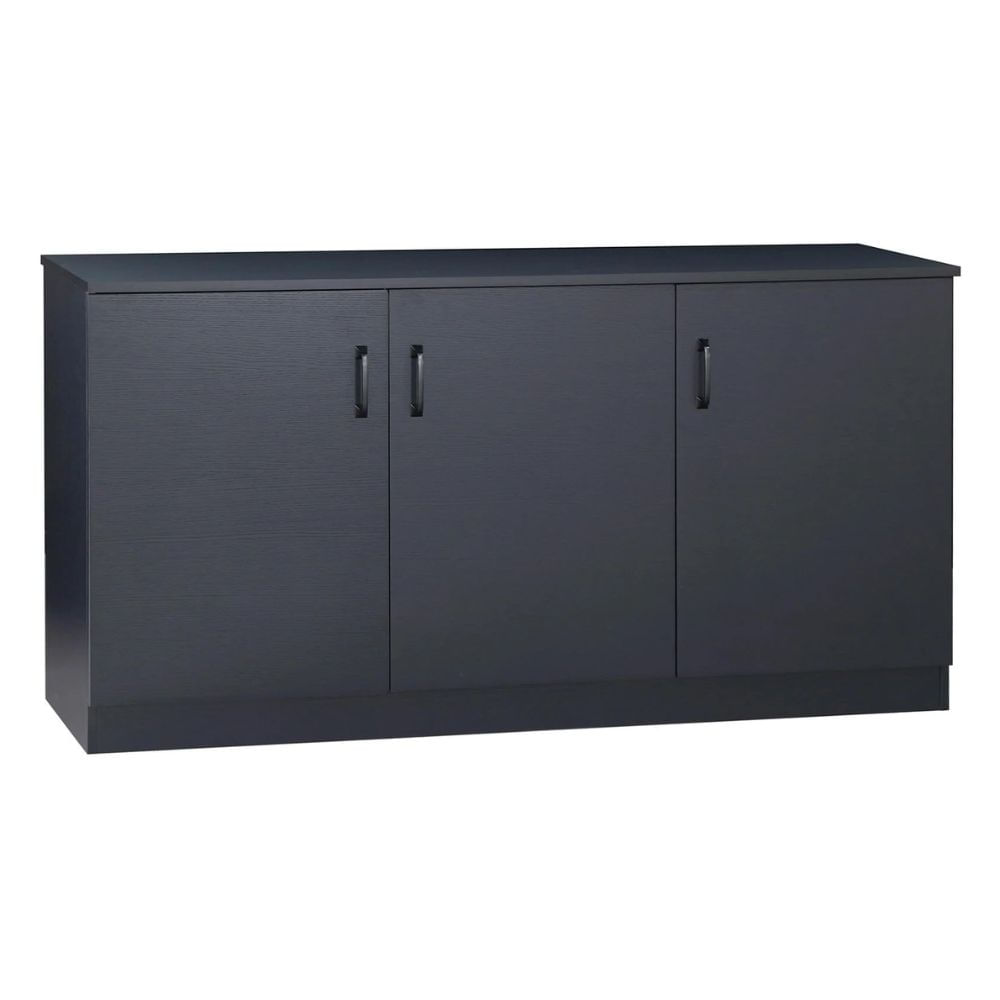 Muebles Credenza Oficina Arhivador 3 Puertas Roble Negro Muebles Bonno