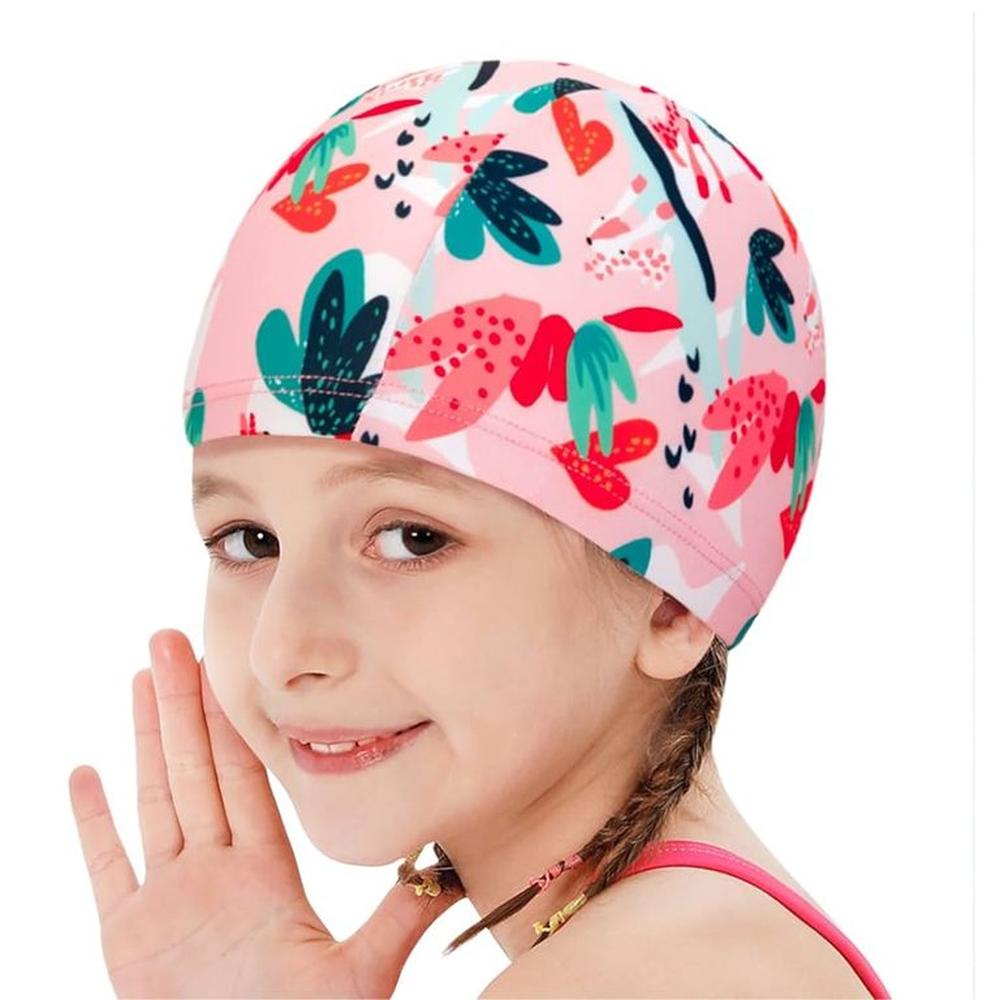 Gorro De Natación De Tela Licra Niña Con Elástico