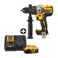 COMBO Dewalt: Taladro Percutor DCD996B 1/2"" 20V BRUSHLESS - Sin Bateria + Batería 20V Modelo DCB204K3 con Cargador DCB1104