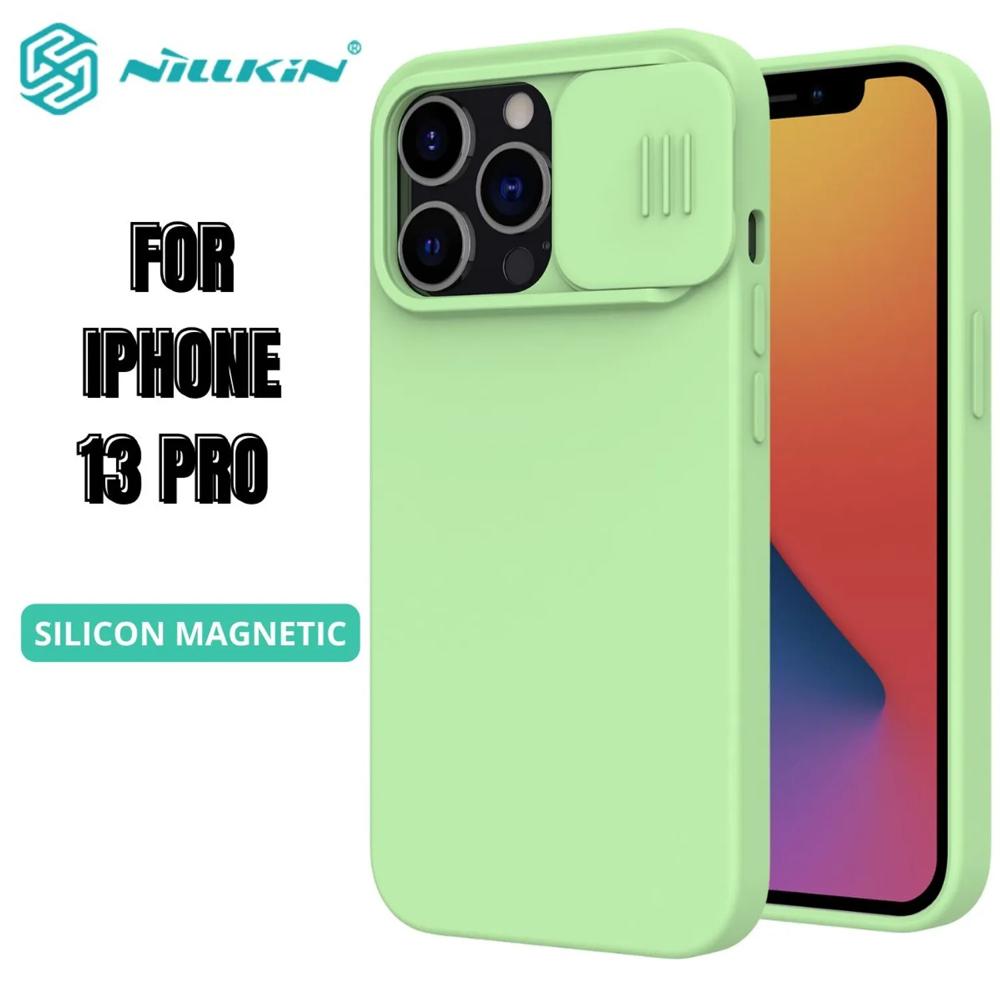 Case Nillkin Silicone Green  iPhone 1 3 Pro MagSafe