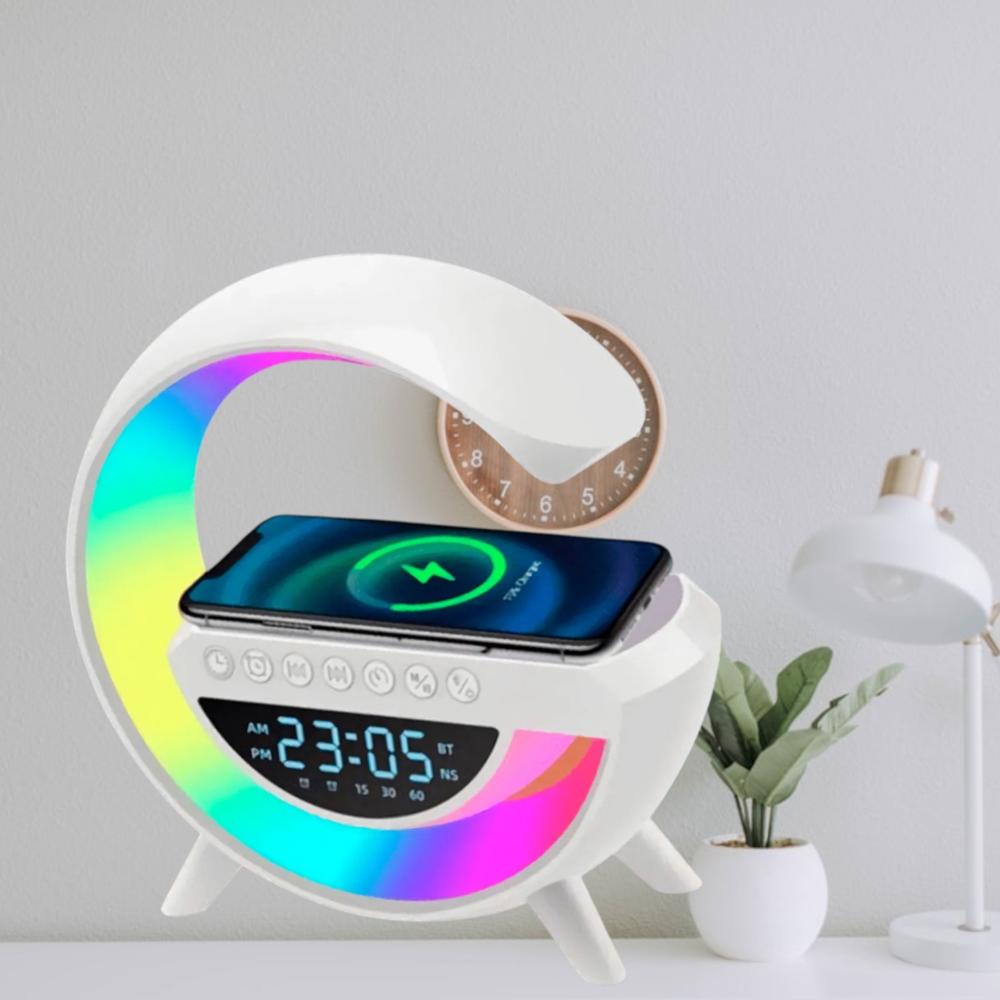 Parlante y Cargador de Celular Inalambrico Modelo G Blanco