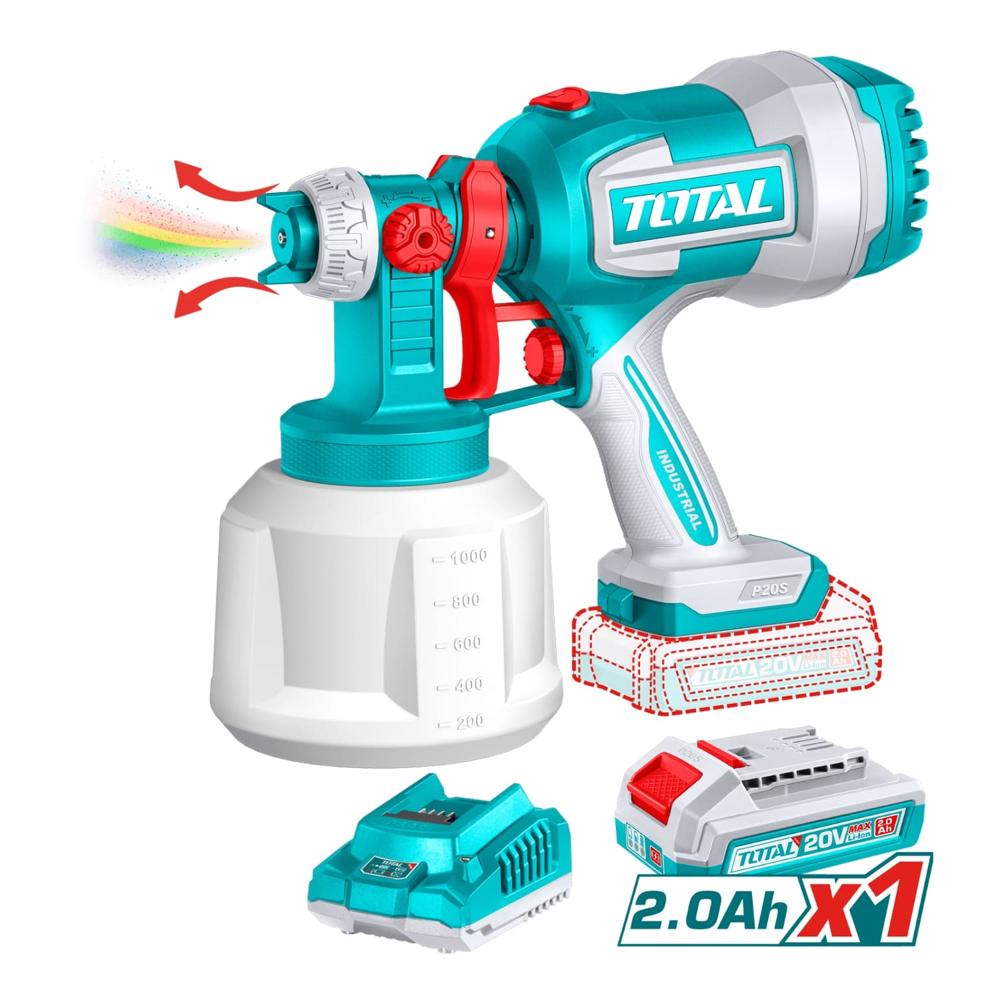 Pistola para pintar 20V 800ML + 1 Cargador + 1 Bat 2 Ah TSGLI20042