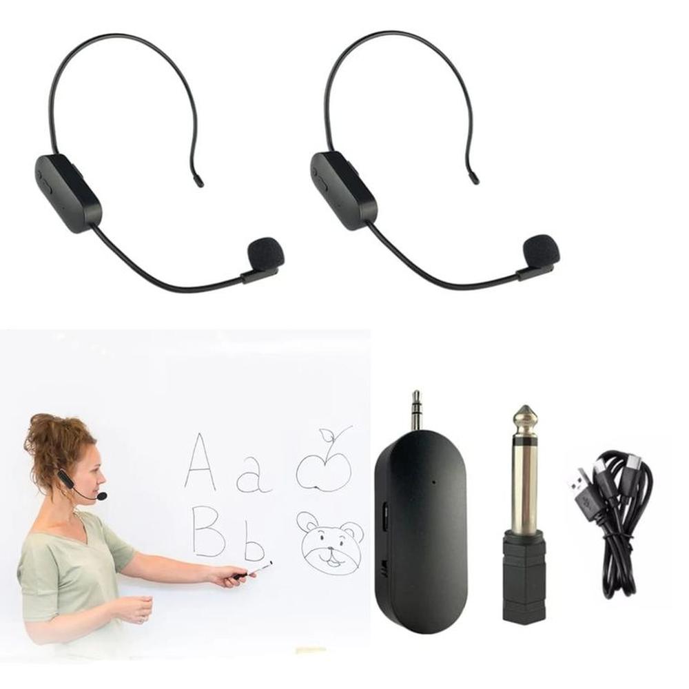 Microfonos Inalambrico doble Vincha Removible Pc Parlante Equipos