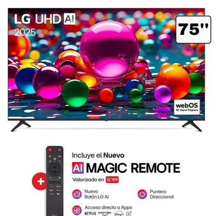 TELEVISOR LG 75 75UA8050PSA UHD 4K SMART TV THINQ AI 2025 TELEVISOR LG 75 75UA8050PSA UHD 4K SMART TV THINQ AI 2025