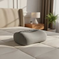 Cojin Reposa Rodilla de Espuma Viscoelastica con Funda lavable desmontable gris BC-042