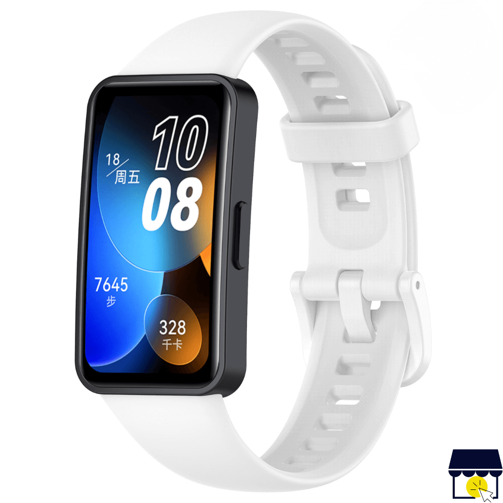 Correa de silicona para Huawei Band 8 9 10 Blanco