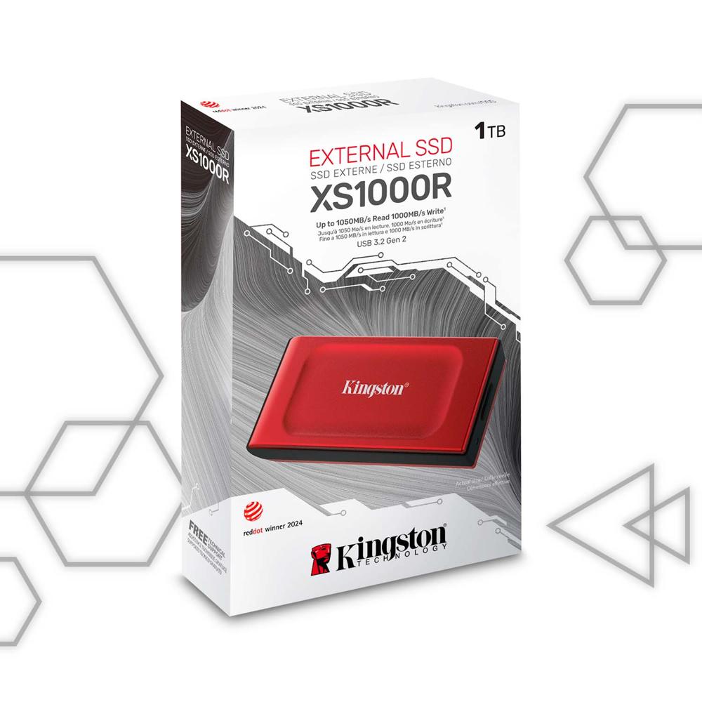 SSD Disco Externo Kingston XS1000 1TB - Red