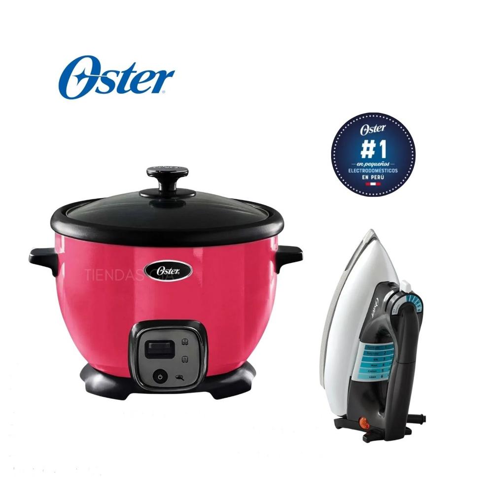 Combo Oster Olla Arrocera 1.8 L CKSTRC8029M y Plancha Clásica