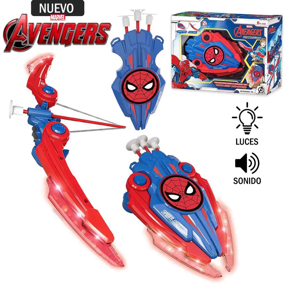 Juguete Set de Arco con Escudo de Spiderman con Luz y Sonido EOMS007-31C