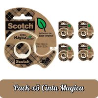 Pack X5 Cinta Scotch Mágica Greener 19Mm X 15.2M