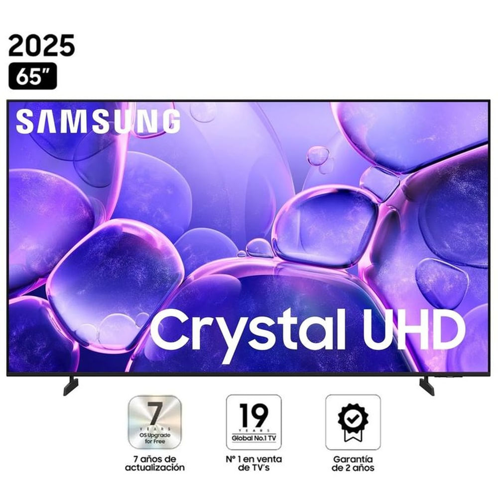 TELEVISOR SAMSUNG 65 Crystal UHD 4K UN65U8000FGXPE Modelo 2025