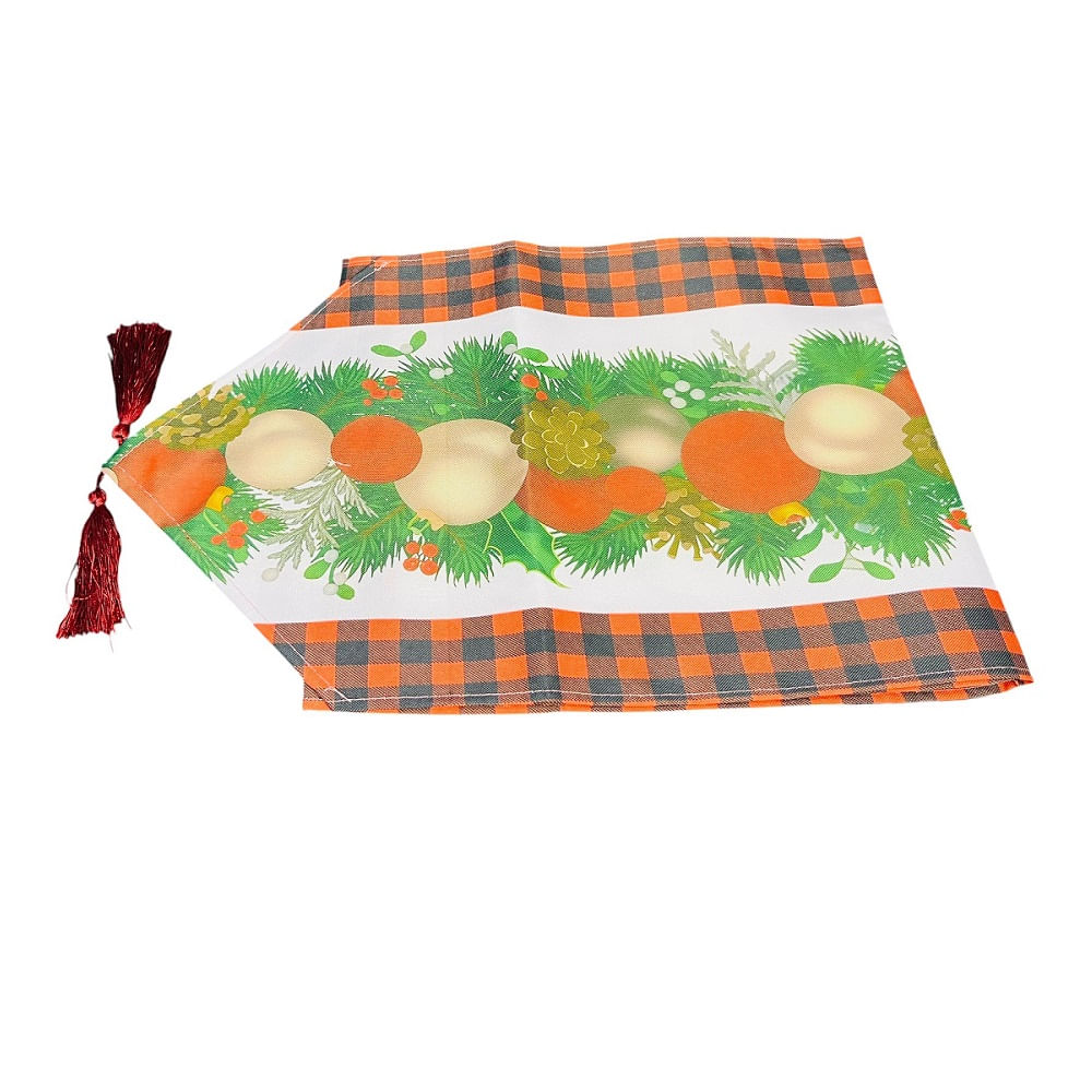 Caminos de Mesa Navidenos Lino Grueso 155cm x 32cm Verde