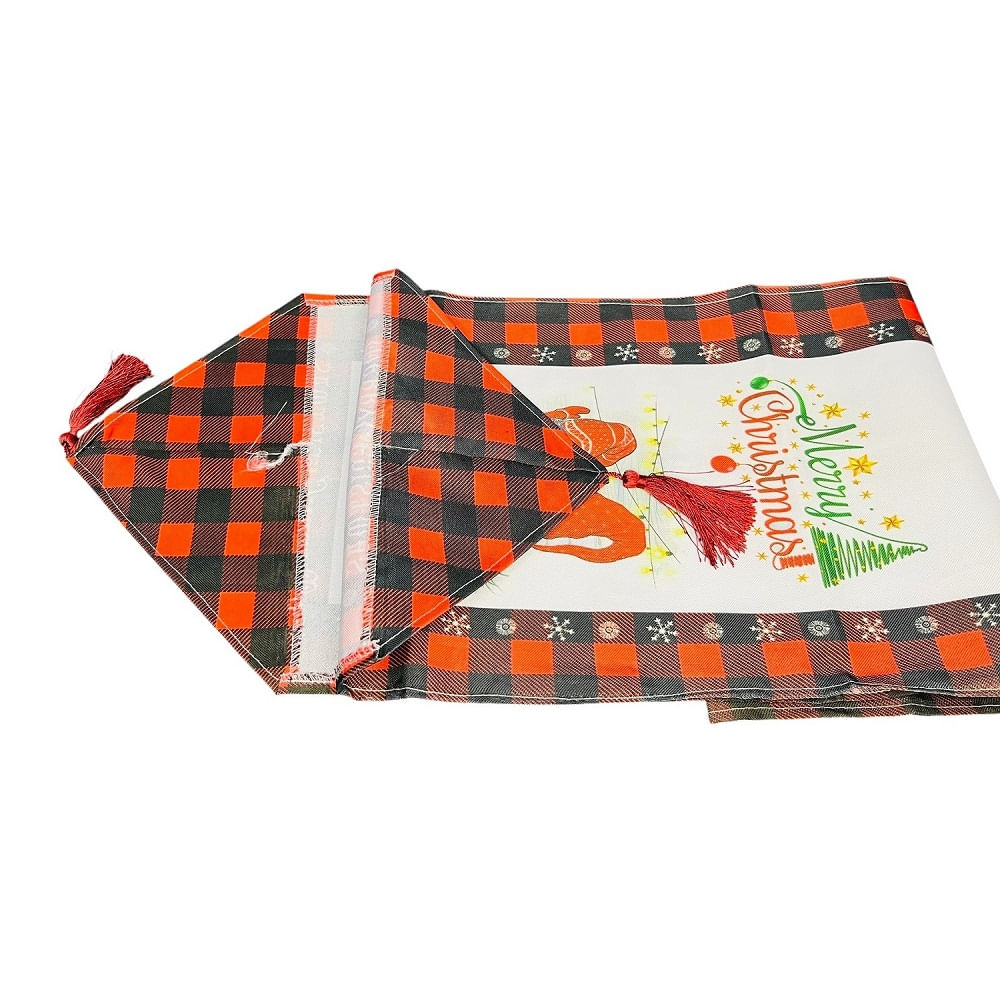 Caminos de Mesa Navidenos Lino Grueso 155cm x 32cm Negro