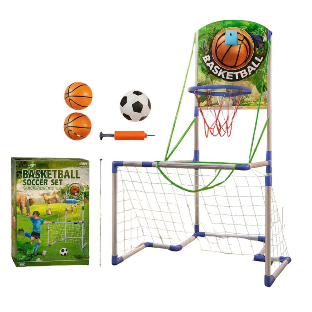 Set Deportivo 2 en 1 Basket y Futbol