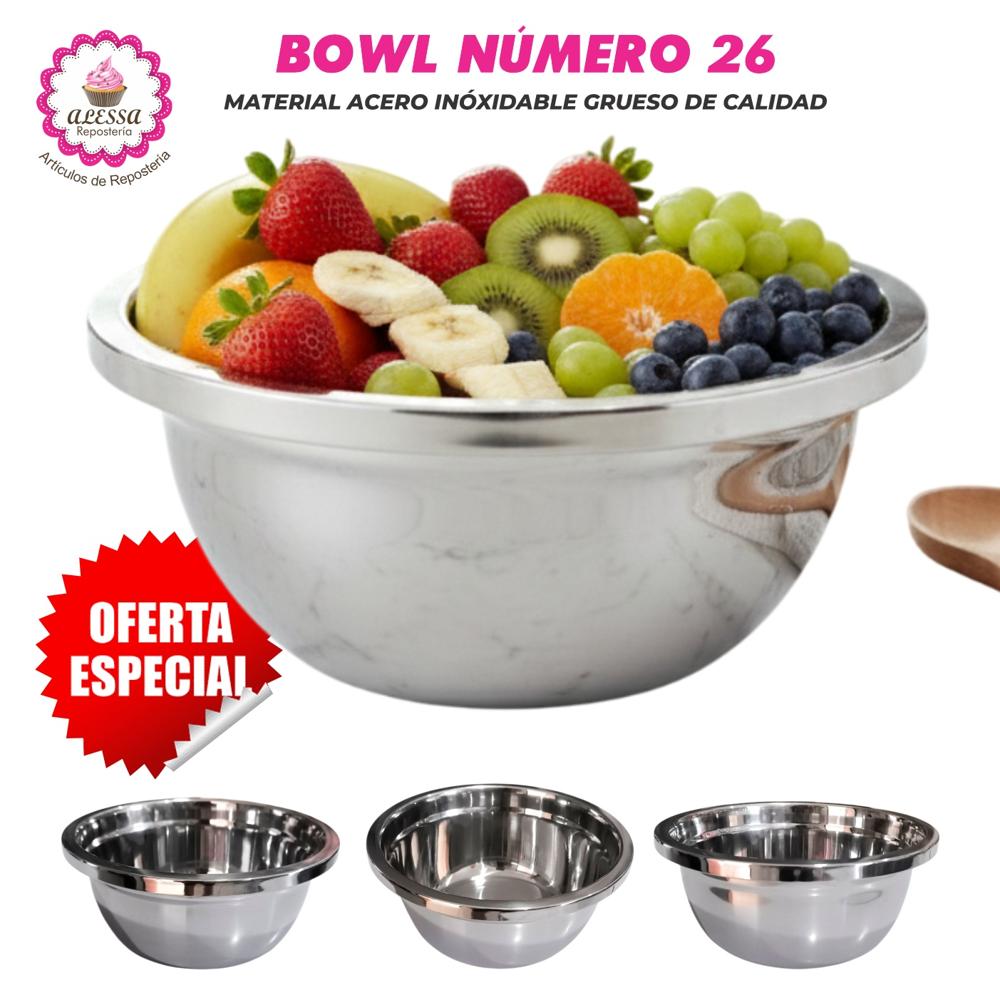 Bowl Premium Número 26 de Acero Inóxidable grueso