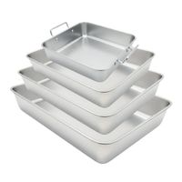 Set De Bandejas x4 Para Hornear Acero Inoxidable
