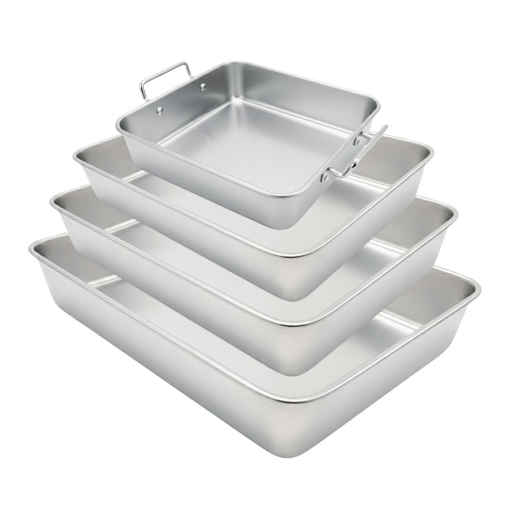 Set De Bandejas x4 Para Hornear Acero Inoxidable