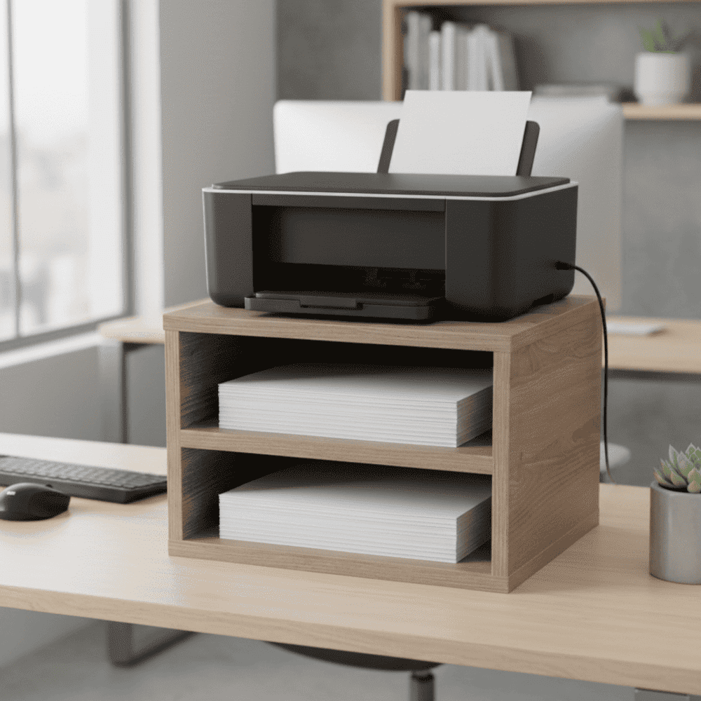 Módulo Organizador de mesa escritorio en melamina Miel